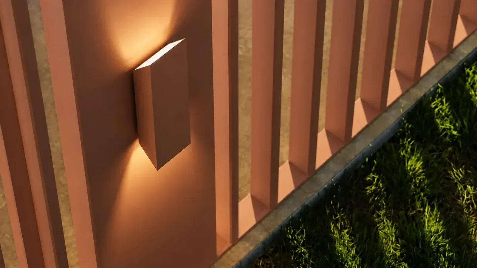 CODE spijlen met warme wandverlichting